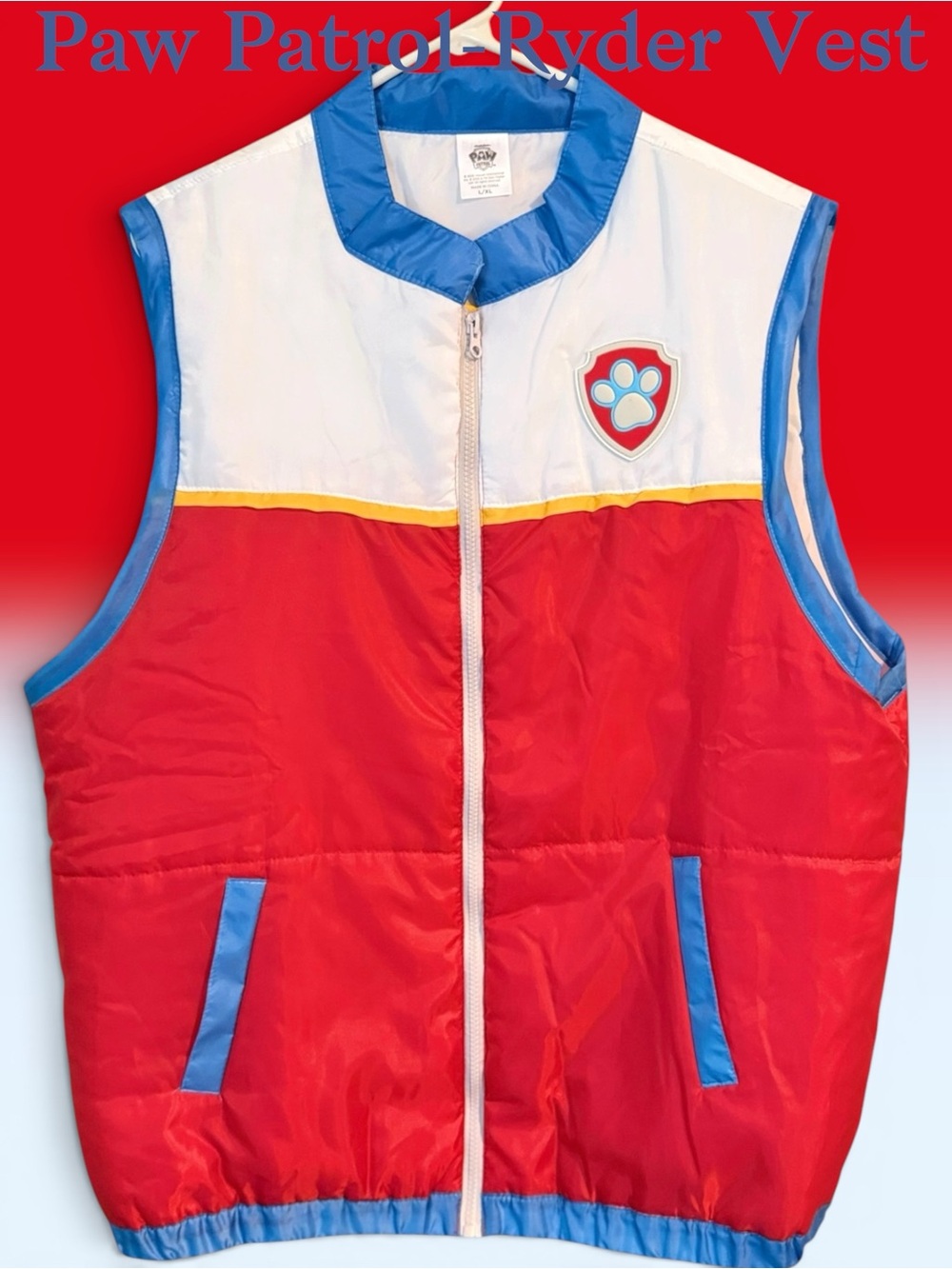 🐾🐾Paw Patrol Red, White & Blue Ryder Vest